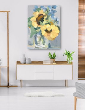 Cuadro decorativo Petite Fleurs Girasoles I técnica mixta Cuadros Jr Girasoles
