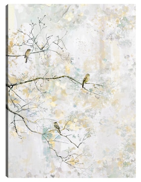 Cuadro decorativo Posado III técnica mixta Cuadros Jr Aves Silvestres