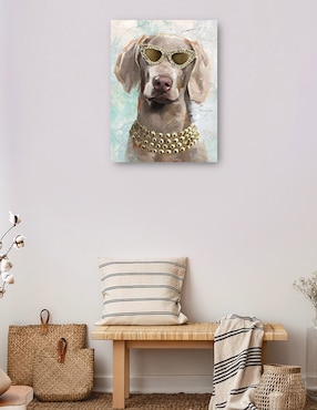 Cuadro decorativo Perrito divas III técnica mixta Cuadros Jr Animales Domésticos