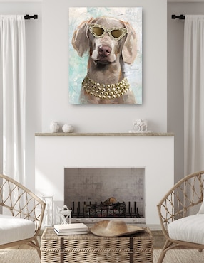Cuadro decorativo Perrito divas III técnica mixta Cuadros Jr Animales Domésticos