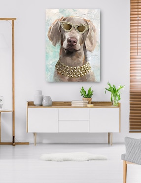 Cuadro decorativo Perrito divas III técnica mixta Cuadros Jr Animales Domésticos
