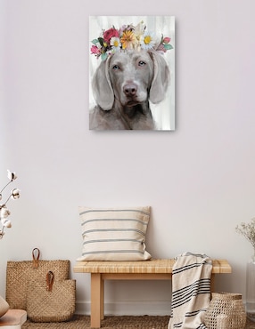 Cuadro decorativo Poder de la flor IV técnica mixta Cuadros Jr Animales Domésticos