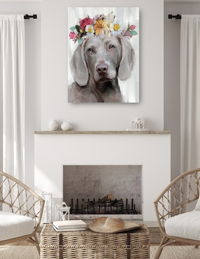 Cuadro decorativo Poder de la flor IV técnica mixta Cuadros Jr Animales Domésticos