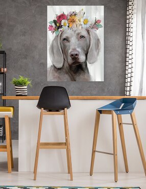 Cuadro decorativo Poder de la flor IV técnica mixta Cuadros Jr Animales Domésticos