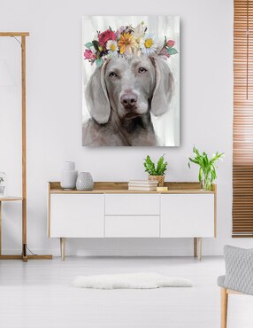 Cuadro decorativo Poder de la flor IV técnica mixta Cuadros Jr Animales Domésticos