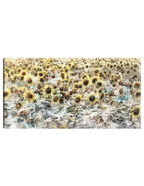Cuadro decorativo Prado de girasol técnica mixta Cuadros Jr Girasoles