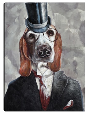 Cuadro decorativo Perro esmoquin III técnica mixta Cuadros Jr Animales Domésticos