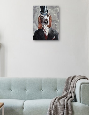 Cuadro decorativo Perro esmoquin III técnica mixta Cuadros Jr Animales Domésticos