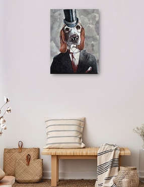 Cuadro decorativo Perro esmoquin III técnica mixta Cuadros Jr Animales Domésticos