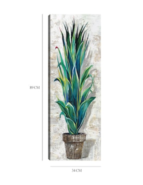 Cuadro decorativo Perfil de cactus II técnica mixta Cuadros Jr Macetas