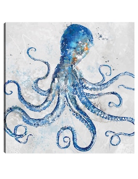 Cuadro decorativo Pulpo técnica mixta Cuadros Jr Animales Marinos