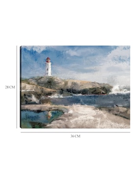 Cuadro decorativo Puerto seguro técnica mixta Cuadros Jr Faros