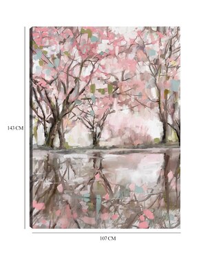 Cuadro decorativo Reflejos de flor rosa técnica mixta Cuadros Jr Lagos