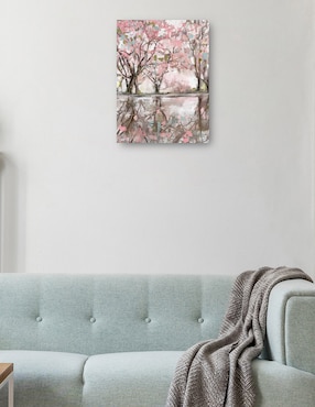 Cuadro decorativo Reflejos de flor rosa técnica mixta Cuadros Jr Lagos