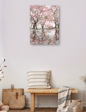 Cuadro decorativo Reflejos de flor rosa técnica mixta Cuadros Jr Lagos