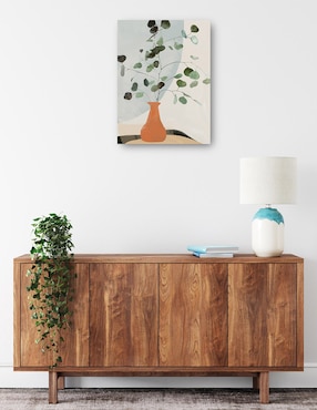 Cuadro decorativo Rama de eucalipto técnica mixta Cuadros Jr Floreros