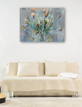 Cuadro decorativo Ramo de tulipanes técnica mixta Cuadros Jr Floreros