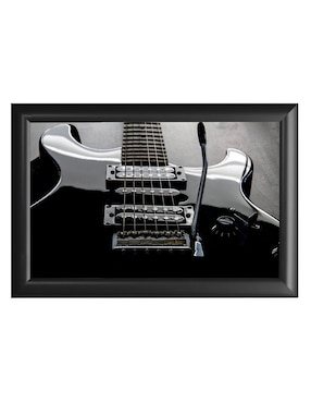 Cuadro decorativo Pixelarte guitarra