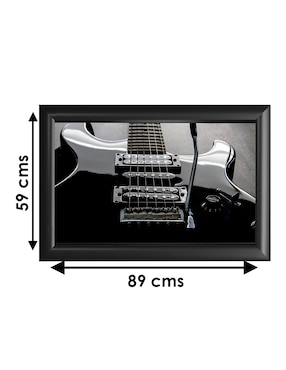 Cuadro decorativo Pixelarte guitarra