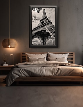 Cuadro decorativo Pixelarte torre de parís