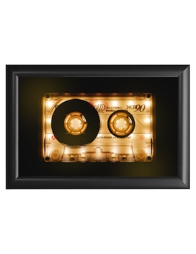 Cuadro decorativo Pixelarte cassette