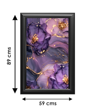 Cuadro decorativo Pixelarte lilac and gold