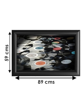 Cuadro decorativo Pixelarte discos de acetato
