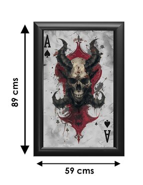 Cuadro decorativo Pixelarte calavera con cuernos