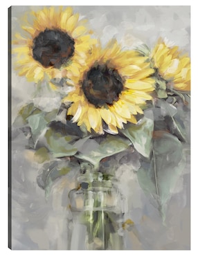 Cuadro decorativo técnica mixta Cuadros Jr Girasoles