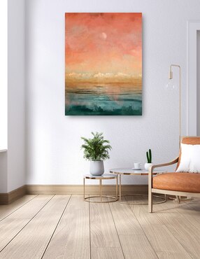 Cuadro decorativo Resplandor lunar técnica mixta Cuadros Jr Crepúsculo