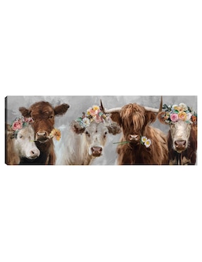 Cuadro decorativo Revisión de Moo técnica mixta Cuadros Jr Animales Domésticos