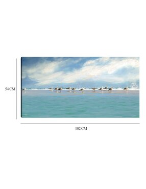 Cuadro decorativo Reunión de gaviotas 2 técnica mixta Cuadros Jr Aves Silvestres