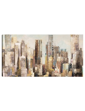 Cuadro decorativo Resplandor metropolitano técnica mixta Cuadros Jr Edificios