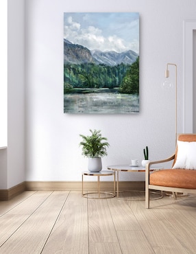 Cuadro decorativo Retiro del lago técnica mixta Cuadros Jr Lagos