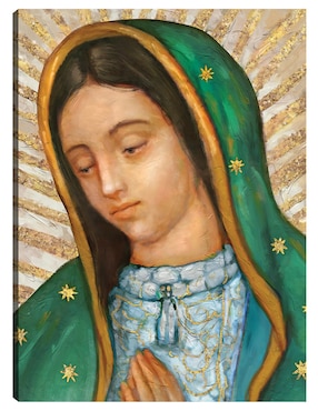 Cuadro Decorativo Retrato De Nuestra Señora Técnica Mixta Cuadros Jr Vírgenes