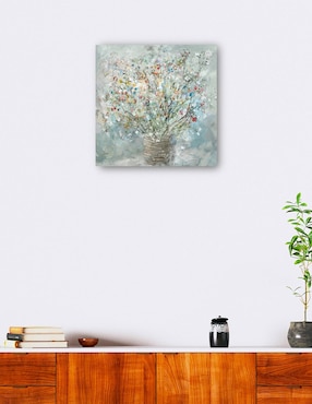Cuadro decorativo Reunión de País I técnica mixta Cuadros Jr Arreglo Floral
