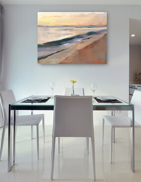 Cuadro decorativo Resplandor de marea técnica mixta Cuadros Jr Playas