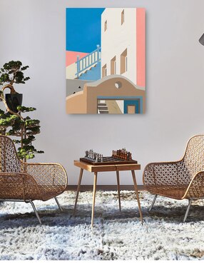 Cuadro decorativo Santorini IV técnica mixta Cuadros Jr Lugares