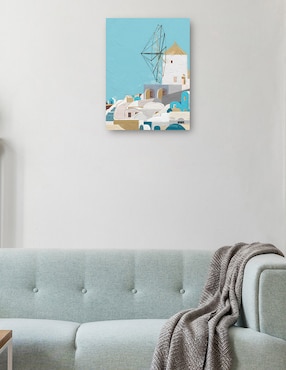 Cuadro decorativo Santorini III técnica mixta Cuadros Jr Lugares