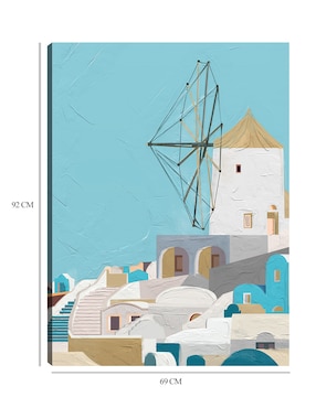Cuadro decorativo Santorini III técnica mixta Cuadros Jr Lugares