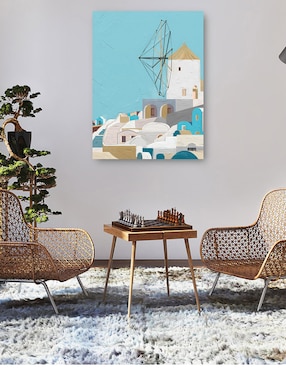 Cuadro decorativo Santorini III técnica mixta Cuadros Jr Lugares