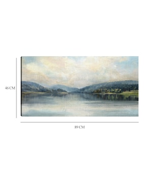 Cuadro decorativo Silencio junto al lago técnica mixta Cuadros Jr Lagos