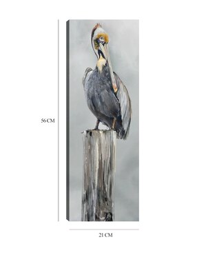 Cuadro decorativo Sobre un pilón técnica mixta Cuadros Jr Aves Silvestres