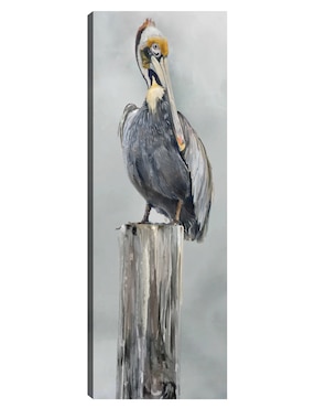 Cuadro decorativo Sobre un pilón técnica mixta Cuadros Jr Aves Silvestres