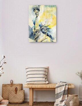 Cuadro decorativo Señorita Libertad técnica mixta Cuadros Jr Moderno