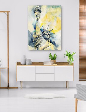 Cuadro decorativo Señorita Libertad técnica mixta Cuadros Jr Moderno
