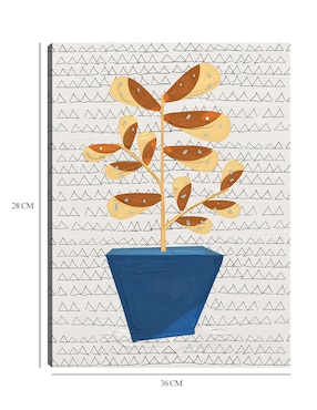 Cuadro decorativo Simple IV técnica mixta Cuadros Jr Macetas