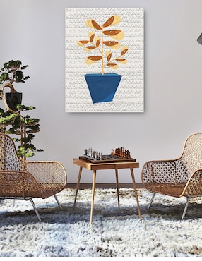 Cuadro decorativo Simple IV técnica mixta Cuadros Jr Macetas