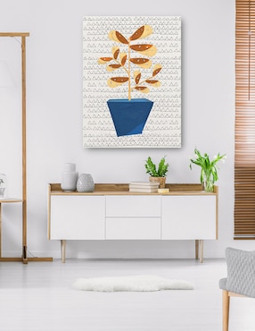 Cuadro decorativo Simple IV técnica mixta Cuadros Jr Macetas