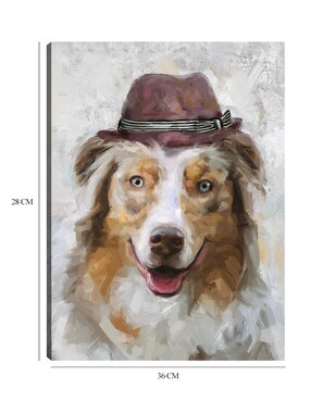 Cuadro decorativo Sombrero feliz IV técnica mixta Cuadros Jr Animales Domésticos